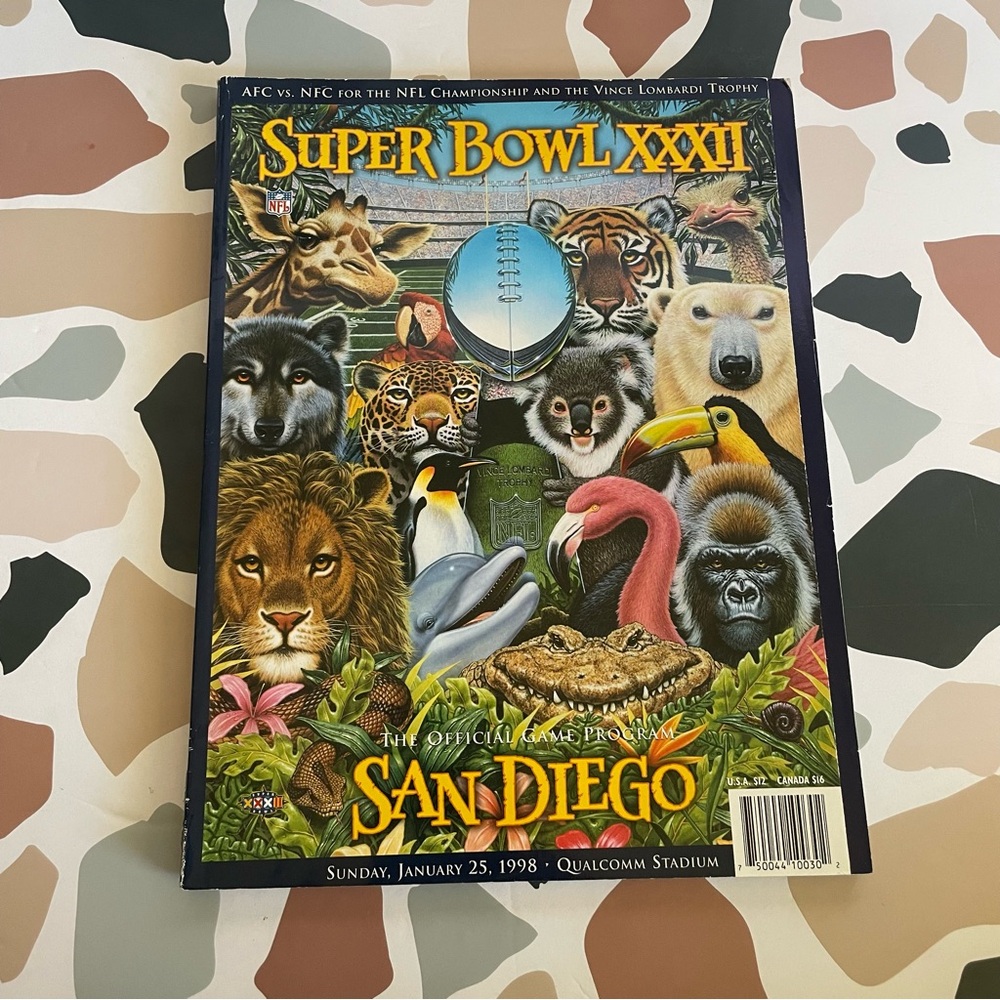 NFL Super Bowl XXXII Program - San Diego 1998 AFC NFC
